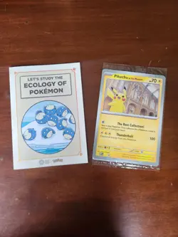 Pokemon X Natural History Museum Pikachu At The Museum Jumbo Promo Card - Image 1