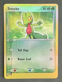 Treecko Reverse Holo 76/109 Ruby & Sapphire Pokemon Card LP Ungraded - Image 2