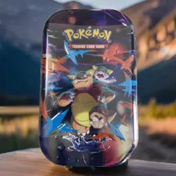 Pokemon TCG Tin Sealed Kangaskhan 2 Booster Packs Destined Rivals Mega Evolution - Image 2