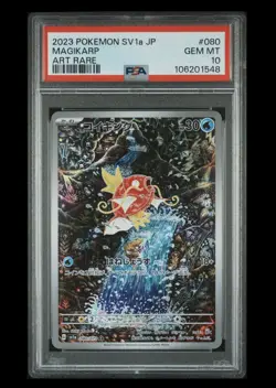 2023 POKEMON JAPANESE SV1A-TRIPLET BEAT ART RARE #080 MAGIKARP PSA 10 - Image 1