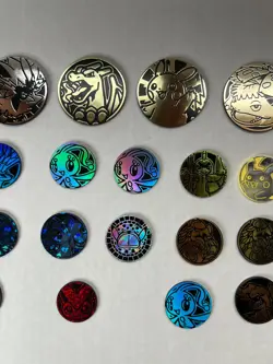 Pokemon TCG lot of 24 Official Coins Jumbo and Standard - Image 4