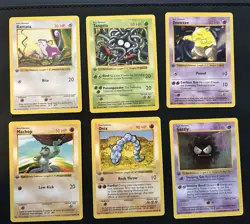 Pokemon 1st Edition Shadowless Base Set Card Lot - 6 Cards NM-/LP - Image 1