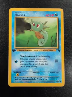 Horsea First Edition Fossil Pokemon 49/62 - Image 1