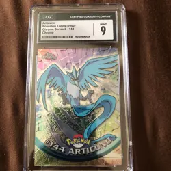 Pokemon ARTICUNO 2000 Topps Chrome Series 2 #144 CGC PSA 9 MINT - Image 1