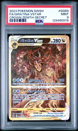 PSA 9 Pokemon TCG 2023 SWSH Crown Zenith #GG69 Fa/Giratina Vstar MINT - Image 1