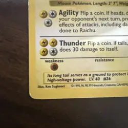 Pokemon TCG Raichu Unlimited Base Set 14/102 Holo Rare - Image 4