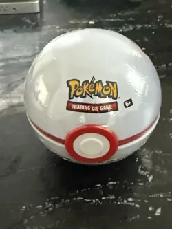 Pokemon Premier Poke Ball Tin 3 Packs & Coin TCG Sealed - Image 1