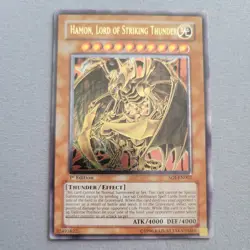 Yu-Gi-Oh Hamon, Lord of Striking Thunder SOI-EN002 1st Edition Ultimate Rare LP - Image 1