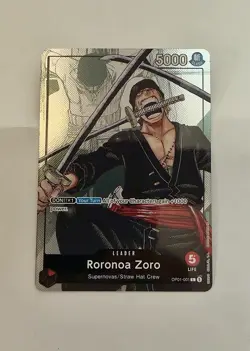 Roronoa Zoro - OP01-001 (Alternate Art) OP01-001 One Piece Promotion Cards Foil - Image 1