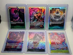 One Piece OP12 English 6 Card Super Rare Lot Mihawk Law Monkey.D Reiju Shirahosh - Image 1