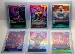 One Piece OP12 English 6 Card Super Rare Lot Mihawk Law Monkey.D Reiju Shirahosh - Image 2