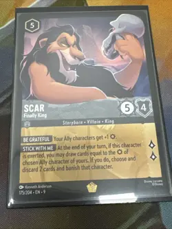 Scar Finally King 175/204 Legendary Disney Lorcana Fabled Non Foil - Image 1