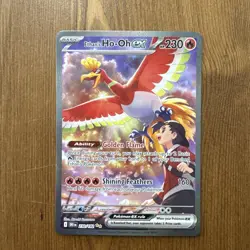 Pokemon Destined Rivals Ethan's Ho-Oh EX Card 230/182 - Image 1