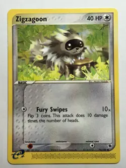 Zigzagoon Ruby and Sapphire 79/109 Pokemon card LP-NM - Image 1