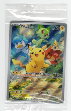 Pikachu 027 Sv: Scarlet & Violet Promo Pokemon Card Holo SEALED NM - Image 1