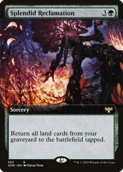 Splendid Reclamation EXTENDED - 393 - Rare - Innistrad Crimson Vow VOW MTG - Image 1