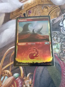Mountain Showcase Foil MTG M21 - Played - - Image 1