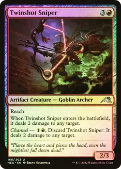 Twinshot Sniper FOIL - 168/302 - Uncommon - Kamigawa: Neon Dynasty NEO MTG - Image 1