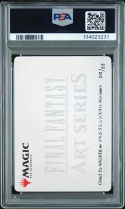 2025 MTG FINAL FANTASY VII ART SERIES GOLD STAMPED #50 CLOUD, EX-SOLDIER PSA 10 - Image 2