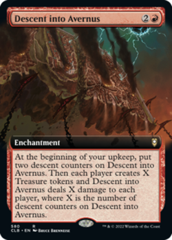 1x Descent into Avernus - Foil - Extended Art Light Play MTG Magic - Kid Icarus - Image 1