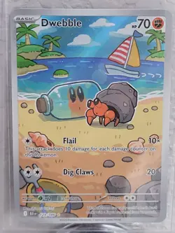 Mint 2025 Pokemon TCG Black Bolt Dwebble Hologram Illustration Rare #129/086. - Image 1