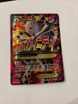 Pokemon M Mega Mewtwo EX Ultra Rare Holo TCG Card 64/162 XY Breakthrough - Image 1