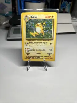 Pokemon TCG Raichu Base Set 14/102 Holo Unlimited Holo Rare - Image 1