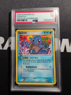 2006 Pokemon Ex Crystal Guardians #64 Squirtle PSA 7 - Image 1