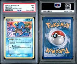 2006 Pokemon Ex Crystal Guardians #64 Squirtle PSA 7 - Image 5