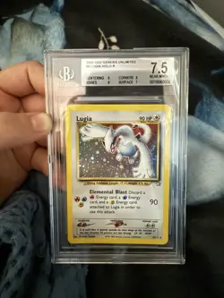Pokemon TCG 2000 Lugia Holo Unlimited Neo Genesis 9/111 BGS 7.5 - Image 3