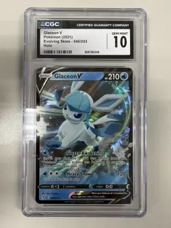 2021 Pokemon Evolving Skies Glaceon V Holo CGC 10 Gem Mint 6097392249 - Image 1