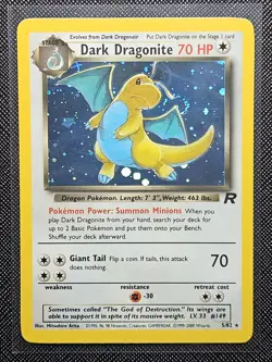 Pokemon TCG Dark Dragonite 05/82 Galaxy Swirl Holo Team Rocket WOTC -LP - Image 2