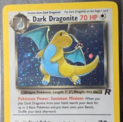 Pokemon TCG Dark Dragonite 05/82 Galaxy Swirl Holo Team Rocket WOTC -LP - Image 4