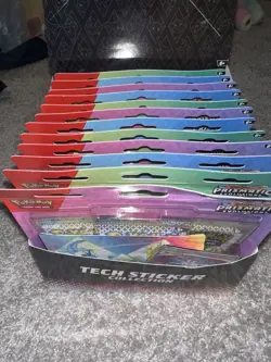 Pokemon TCG Prismatic Evolutions Tech Sticker Collection full box of 12 - Image 2