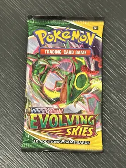 Pokemon TCG Sword & Shield Evolving Skies SINGLE Booster Pack- Rayquaza Art 820650808777 - Image 1