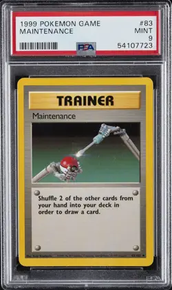 1999 POKEMON BASE SET UNLIMITED #83 MAINTENANCE PSA 9 - Image 1