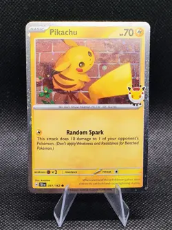 Pikachu 51 /162 2026 Pokemon Day 30 Promo Stamped w/ Coin | Pokemon TCG | NM+/M - Image 1