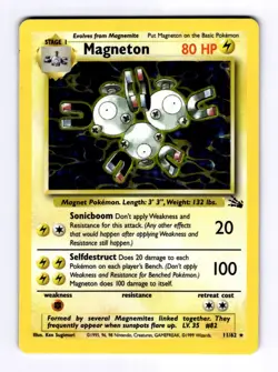 Magneton (11) Fossil #11 (1999) Holo NM Pokemon - Image 1