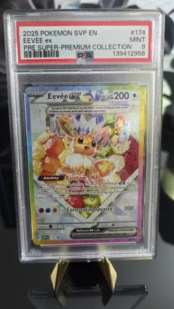 2025 POKEMON SVP EN-SCARLET & VIOLET PROMO FULL ART EEVEE EX #174 PSA 9 HOLO - Image 1