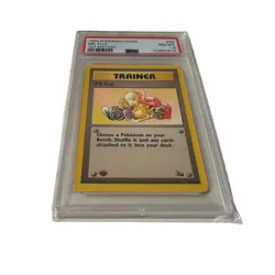 1999 PSA 8 Pokemon Fossil Trainer Mr. Fuji #58 1st Edition Graded - Image 1