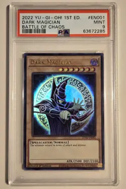 2022 YU-GI-OH! BATTLE OF CHAOS Dark Magician 25TH-EN001 psa 9 - Image 1