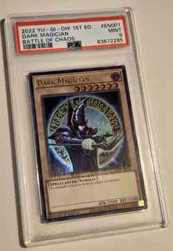 2022 YU-GI-OH! BATTLE OF CHAOS Dark Magician 25TH-EN001 psa 9 - Image 2