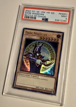 2022 YU-GI-OH! BATTLE OF CHAOS Dark Magician 25TH-EN001 psa 9 - Image 3