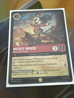 Lorcana - Mickey Mouse - Brave Little Prince 111/204 Fabled Cold Foil - Image 1