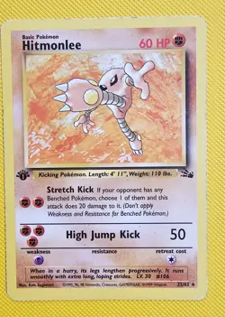 Pokemon Card - Hitmonlee Fossil 22/62 1st Edition - Image 1