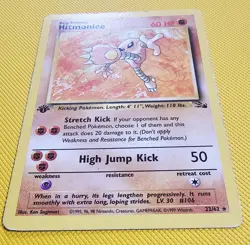 Pokemon Card - Hitmonlee Fossil 22/62 1st Edition - Image 2
