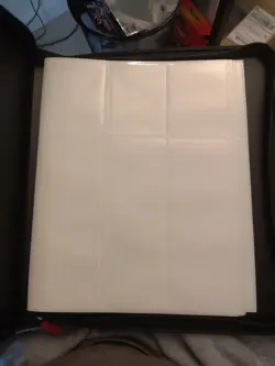 9-Pocket Trading Card Binder Zipper Leather Album Red Slifer White Cardware GBI - Image 2