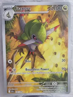 New Mint 2025 Pokemon TCG Black Bolt Fraxure Illustration Rare Card #146/086. - Image 1