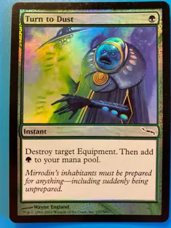 MTG 1x FOIL Turn to Dust Mirrodin Pauper Modern Magic the Gathering Card x1 LP - Image 1