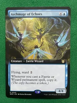 Archmage of Echoes (Extended Art) R Commander: Wilds of Eldraine 45 NM - Image 1